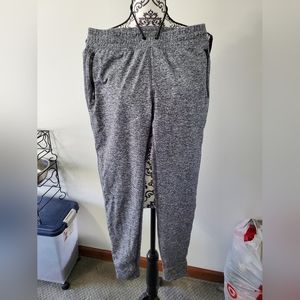 Gray sweatpants with zipper pockets